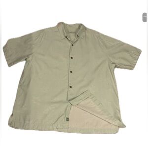 Tommy Bahama Original Fit 100%Silk Sage Green Casual Button Down shirt